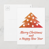 Feestelijk kerstboomscript Prettig Kerstfeest Feestdagenkaart (Voorkant / Achterkant)