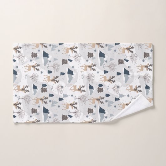 Feestelijk Kerstbos rendier Bad Handdoek (Handdoek)