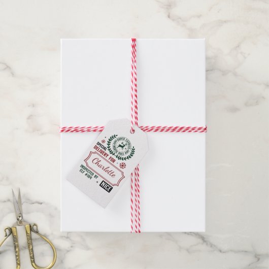 feestelijk kerstcadeau-Label Cadeaulabel (Met Touw)