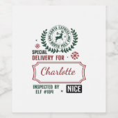 feestelijk kerstcadeau-Label Wijn Etiket (Enkel label)