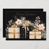 Feestelijk Kerstcadeau Wenskaart Feestdagenkaart (Voorkant / Achterkant)