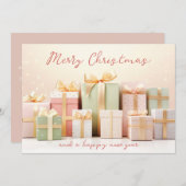 Feestelijk Kerstcadeau Wenskaart Feestdagenkaart (Voorkant / Achterkant)