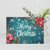 Feestelijk Kerstcadeau Wenskaart Feestdagenkaart (Staand voorkant)