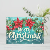 Feestelijk Kerstcadeau Wenskaart Feestdagenkaart (Staand voorkant)