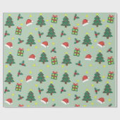 Feestelijk kerstcadeaupapier cadeaupapier (Vlak)