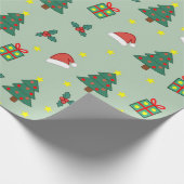 Feestelijk kerstcadeaupapier cadeaupapier (Hoek)