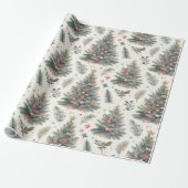 Feestelijk kerstcadeaupapier cadeaupapier (Uitgerold)