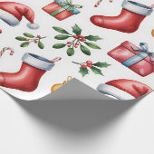 Feestelijk kerstcadeaupapier cadeaupapier (Hoek)