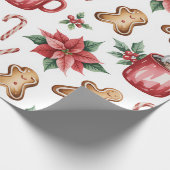 Feestelijk kerstcadeaupapier cadeaupapier (Hoek)