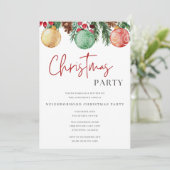 Feestelijk Kerstfeest Buurt Vakantie Party Kaart (Staand voorkant)