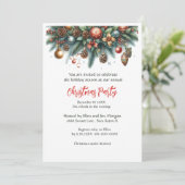 Feestelijk kerstfeest in Garland Kaart (Staand voorkant)