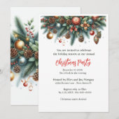 Feestelijk kerstfeest in Garland Kaart (Voorkant / Achterkant)