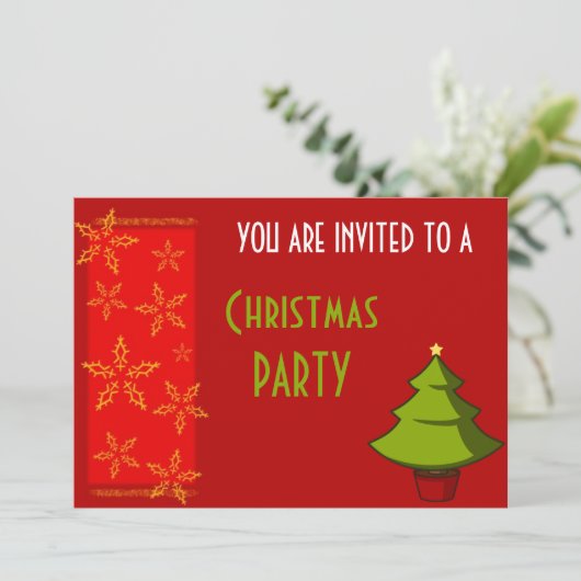 Feestelijk kerstfeest kaart (Staand voorkant)