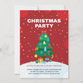 Feestelijk kerstfeest met kerstboom kaart (Voorkant)