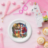 Feestelijk kerstfeest papieren bordje (Feest)
