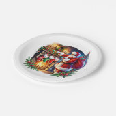 Feestelijk kerstfeest papieren bordje (Gekanteld)