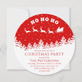 Feestelijk Kerstfeest Santa Red White Kaart (Voorkant)