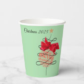 Feestelijk kerstfeest van Bauble Papieren Bekers (Achterkant)