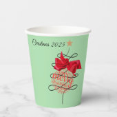 Feestelijk kerstfeest van Bauble Papieren Bekers (Voorkant)