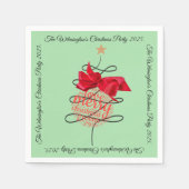 Feestelijk kerstfeest van Bauble Servet (Voorkant)