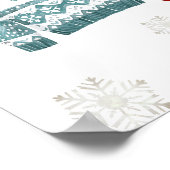 Feestelijk kerstfeest welkomstbord poster (Hoek)