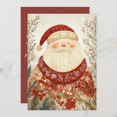 Feestelijk Kerstfeest Wenskaart Kerstman Feestdagenkaart (Voorkant / Achterkant)