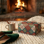 Feestelijk kerstgewatteerd patroon cadeaupapier