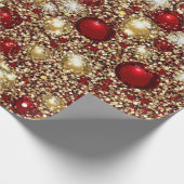 Feestelijk kerstglitterpatroon cadeaupapier (Hoek)