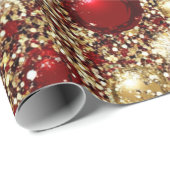 Feestelijk kerstglitterpatroon cadeaupapier (Rol Hoek)