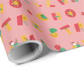 feestelijk kerstinpakpapier | Roze Cadeaupapier (Rol Hoek)