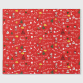 Feestelijk kerstjuichpapier cadeaupapier (Vlak)