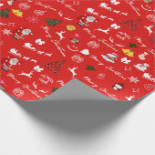 Feestelijk kerstjuichpapier cadeaupapier (Hoek)