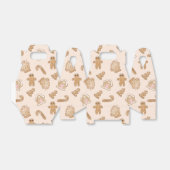 feestelijk kerstkeukenkoekjespatroon bedankdoosjes (Uitgevouwen)