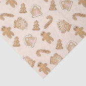 feestelijk kerstkeukenkoekjespatroon tissuepapier (Detail)