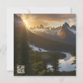 Feestelijk kerstkrans feestje kaart (Achterkant)