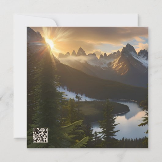 Feestelijk kerstkrans feestje kaart (Achterkant)