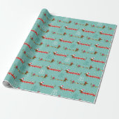 Feestelijk Kerstmis Dackel Inpakpapier (Uitgerold)