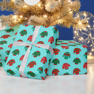 Feestelijk Kerstmis Horrortrui Patroon Cadeau  Cadeaupapier