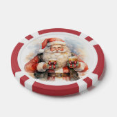 Feestelijk Kerstmis Santa gratis bier Poker Chips (Enkel)