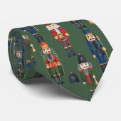 Feestelijk kerstnotenkraker tegelpatroon stropdas (Opgerold)