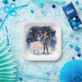 Feestelijk kerstnotenkrakerfeest papieren bordje (Feest)