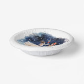 Feestelijk kerstnotenkrakerfeest papieren kommen (Gebogen)