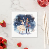 Feestelijk kerstnotenkrakerfeest servet (Insitu)