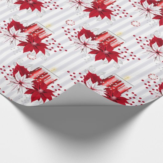 feestelijk kerstpatroon cadeaupapier (Hoek)