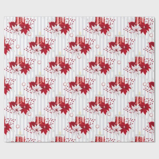 feestelijk kerstpatroon cadeaupapier (Vlak)