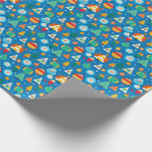 Feestelijk kerstpatroon cadeaupapier (Hoek)