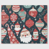 feestelijk kerstpatroon cadeaupapier (Vlak)