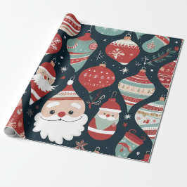 feestelijk kerstpatroon cadeaupapier