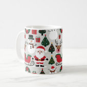 Feestelijk Kerstpatroon Collectie Koffiemok (Voorkant links)