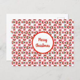 Feestelijk kerstpatroon feestdagenkaart